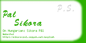 pal sikora business card